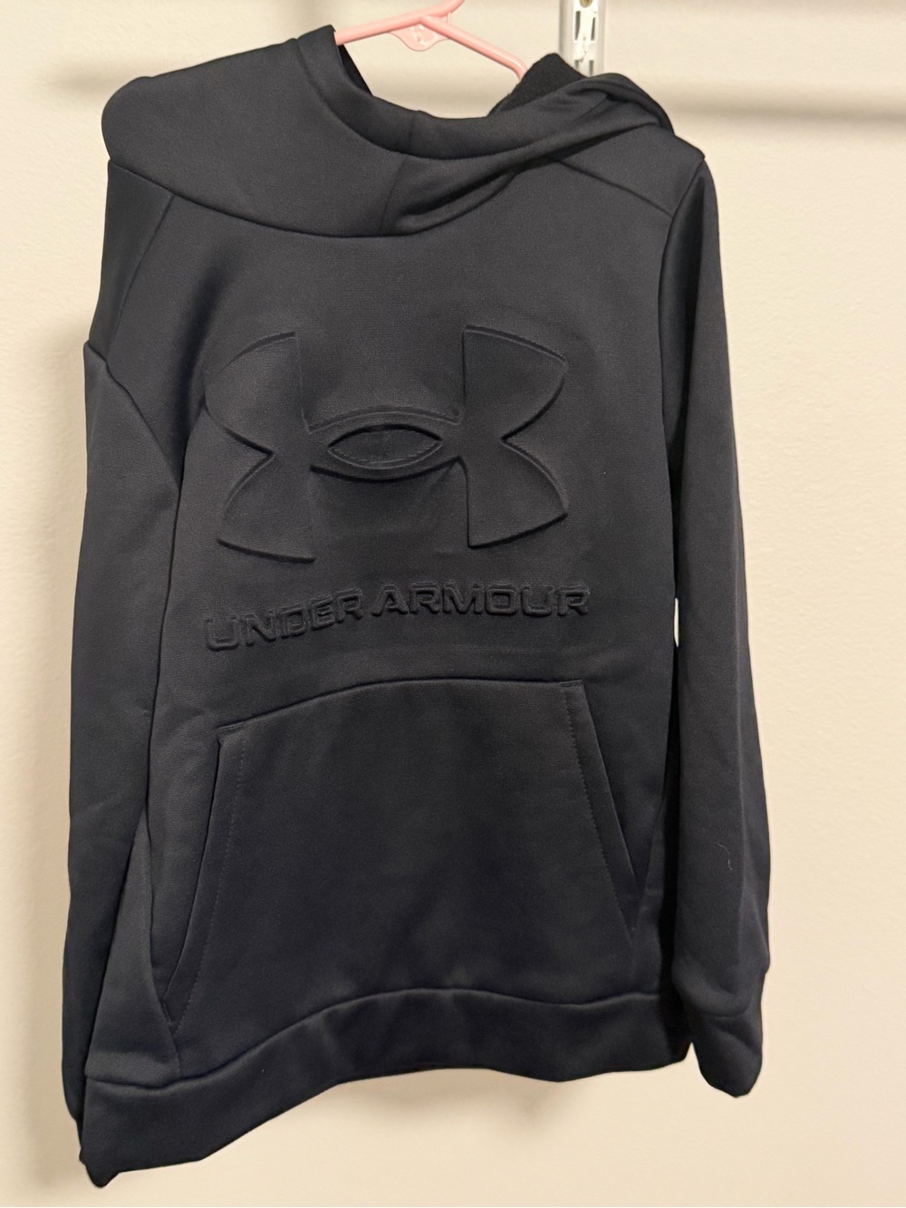 Under Armour Black Kids Hoodie with Embossed Logo